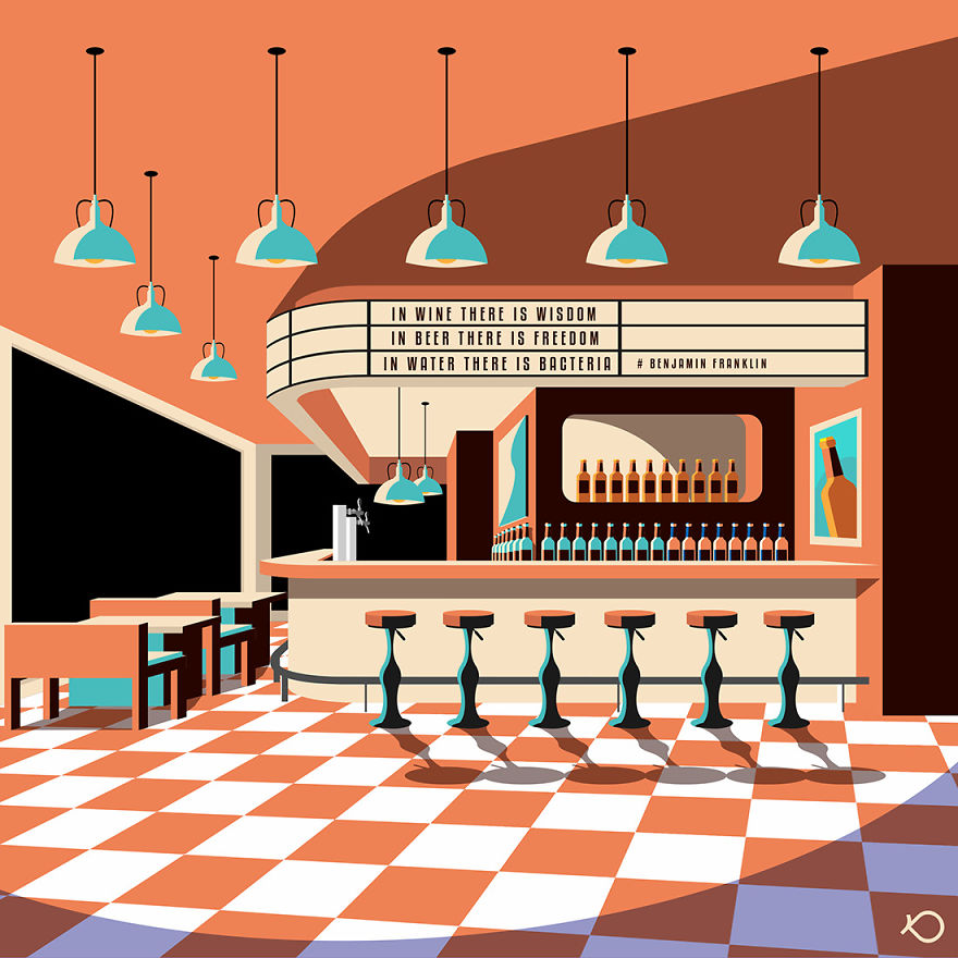 I Create Minimalist And Colorful Digital Illustrations