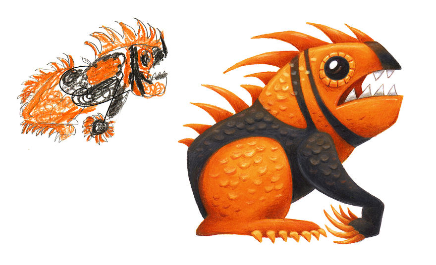 I Spent The Last 2 Years Drawing 300 Monsters Based On Kid Drawings