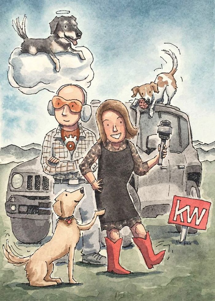 I Created A Watercolor Illustration For My Family's Baby Announcement, And Years Later Custom Illustrations Are My Business