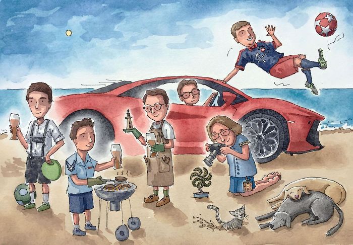 I Created A Watercolor Illustration For My Family's Baby Announcement, And Years Later Custom Illustrations Are My Business