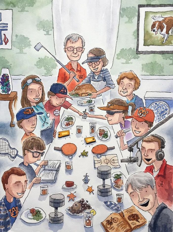 I Created A Watercolor Illustration For My Family's Baby Announcement, And Years Later Custom Illustrations Are My Business