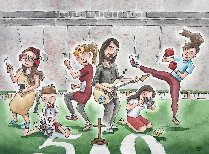 I Created A Watercolor Illustration For My Family's Baby Announcement, And Years Later Custom Illustrations Are My Business