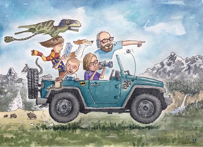 I Created A Watercolor Illustration For My Family's Baby Announcement, And Years Later Custom Illustrations Are My Business
