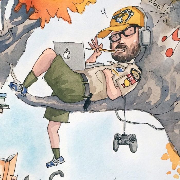 I Created A Watercolor Illustration For My Family's Baby Announcement, And Years Later Custom Illustrations Are My Business