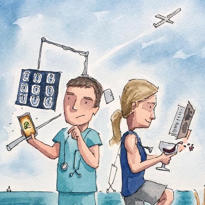 I Created A Watercolor Illustration For My Family's Baby Announcement, And Years Later Custom Illustrations Are My Business