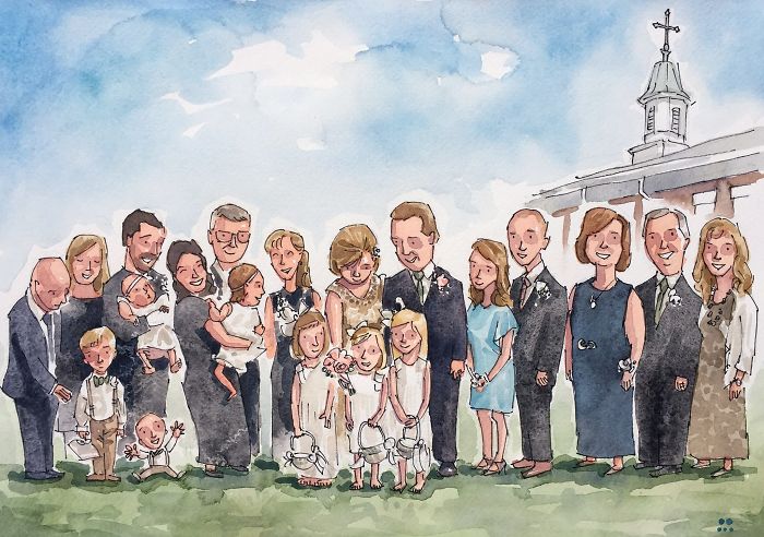 I Created A Watercolor Illustration For My Family's Baby Announcement, And Years Later Custom Illustrations Are My Business