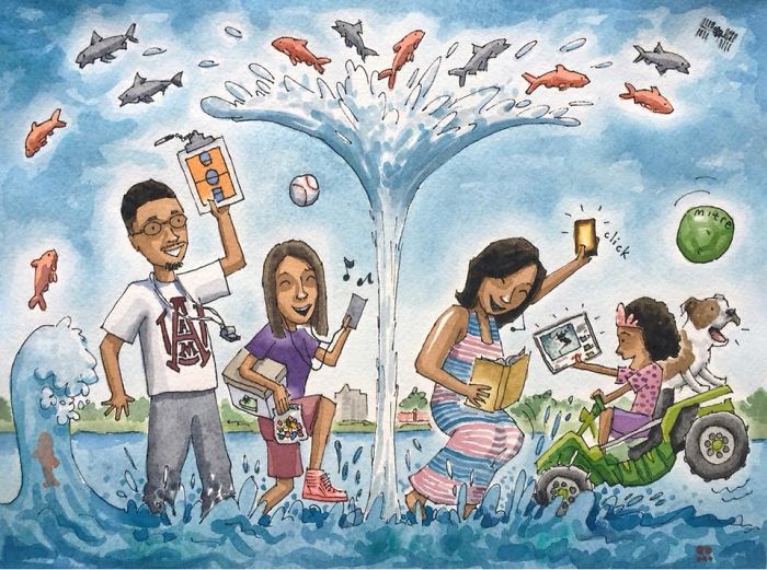 I Created A Watercolor Illustration For My Family's Baby Announcement, And Years Later Custom Illustrations Are My Business