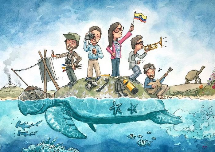 I Created A Watercolor Illustration For My Family's Baby Announcement, And Years Later Custom Illustrations Are My Business