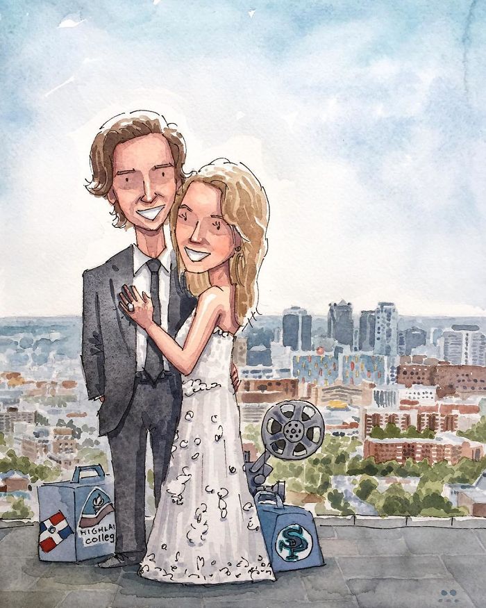 I Created A Watercolor Illustration For My Family's Baby Announcement, And Years Later Custom Illustrations Are My Business