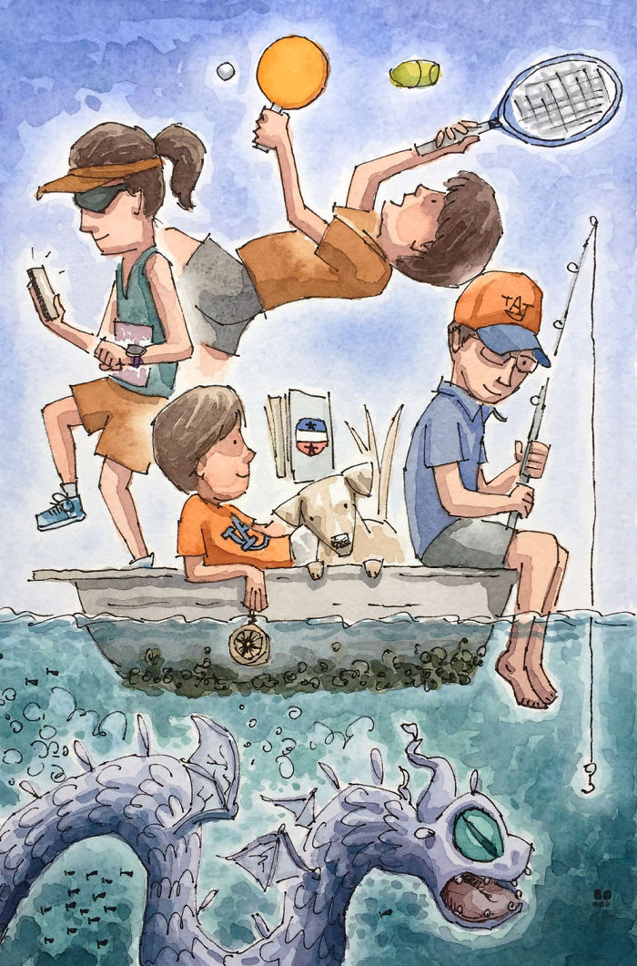 I Created A Watercolor Illustration For My Family's Baby Announcement, And Years Later Custom Illustrations Are My Business