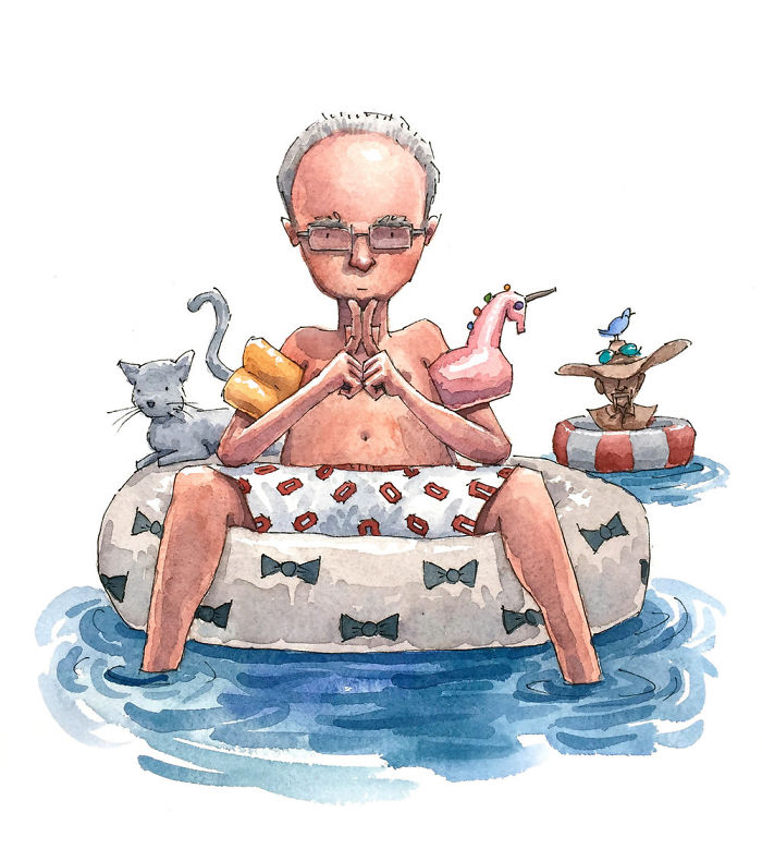 I Created A Watercolor Illustration For My Family's Baby Announcement, And Years Later Custom Illustrations Are My Business