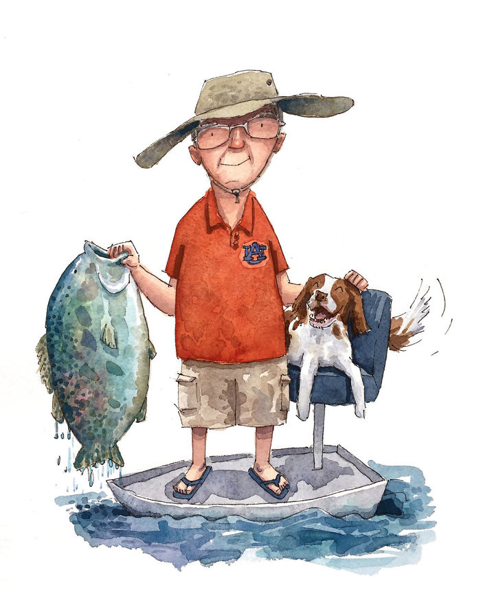 I Created A Watercolor Illustration For My Family's Baby Announcement, And Years Later Custom Illustrations Are My Business