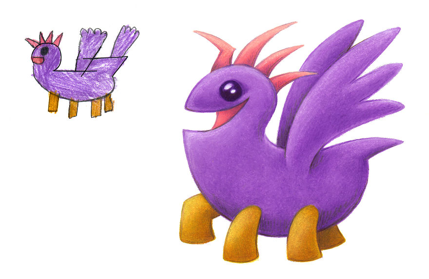 I Spent The Last 2 Years Drawing 300 Monsters Based On Kid Drawings
