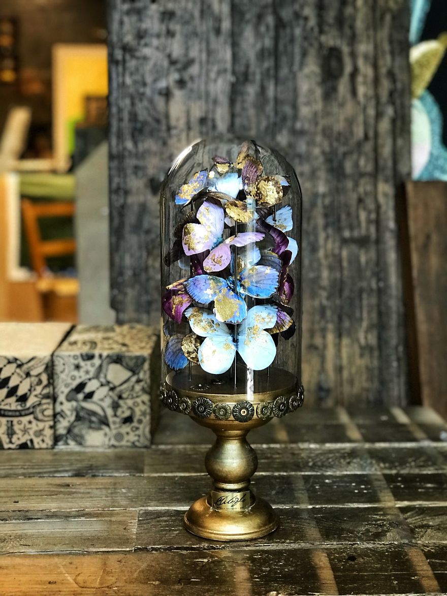 I Create Butterflies Out Of Paper Sheets In Memory Of My Grandmother