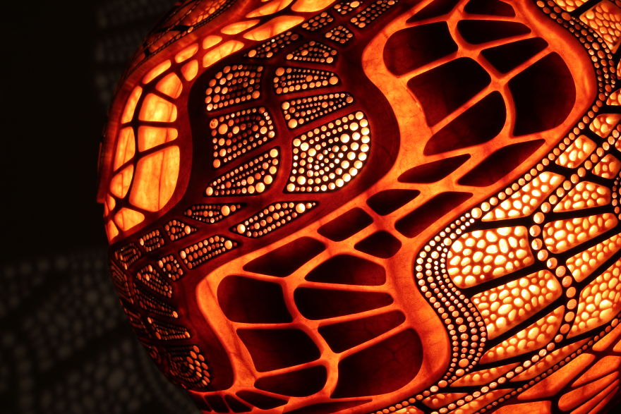 I Carved A Unique Lamp Out Of An African Fruit I Carved A Unique Lamp Out Of An African Fruit