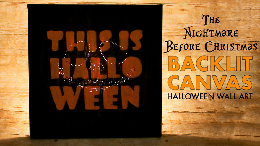 Jack Skellington Backlit Canvas Art Jack Skellington Backlit Canvas Art