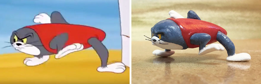 Japanese Artist Turns Tom's Most Unfortunate Moments Into Sculptures, And The Result Is Hilarious