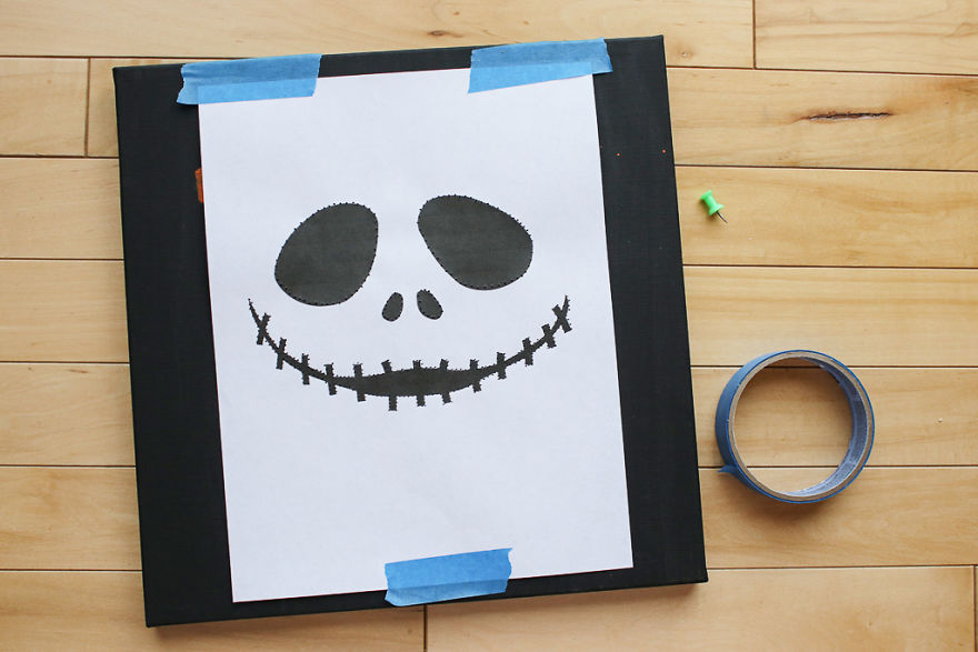 Jack Skellington Backlit Canvas Art Jack Skellington Backlit Canvas Art