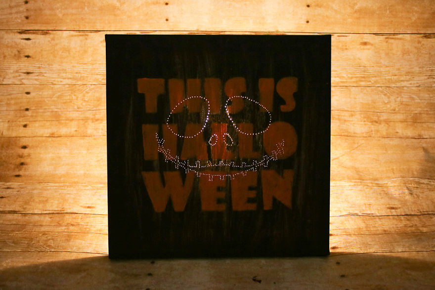 Jack Skellington Backlit Canvas Art Jack Skellington Backlit Canvas Art