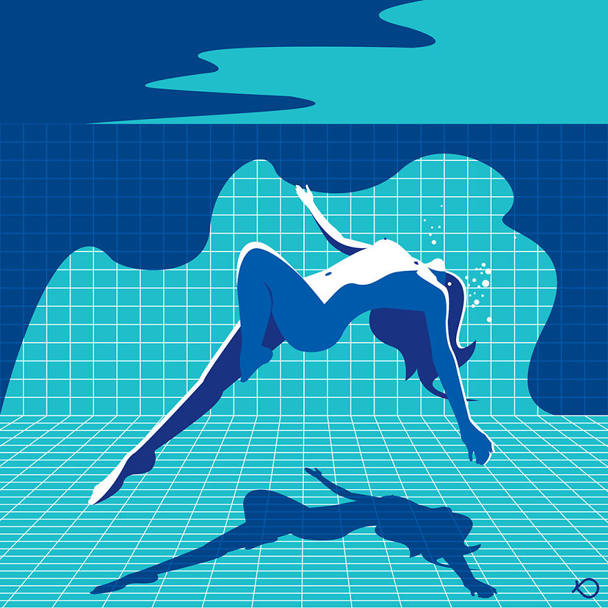 I Create Minimalist And Colorful Digital Illustrations