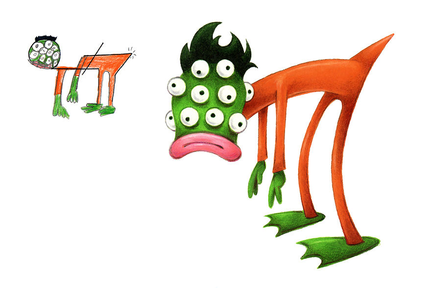 I Spent The Last 2 Years Drawing 300 Monsters Based On Kid Drawings