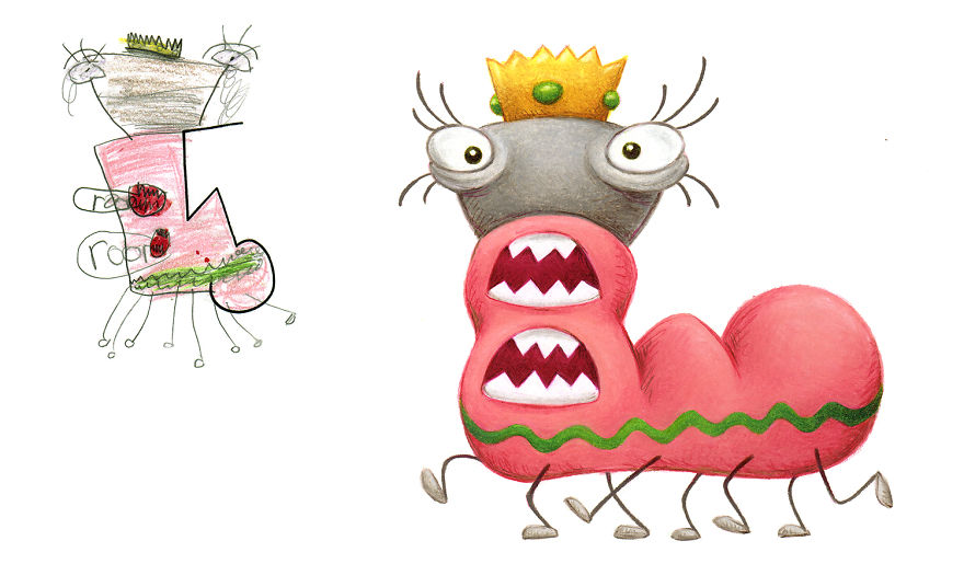 I Spent The Last 2 Years Drawing 300 Monsters Based On Kid Drawings