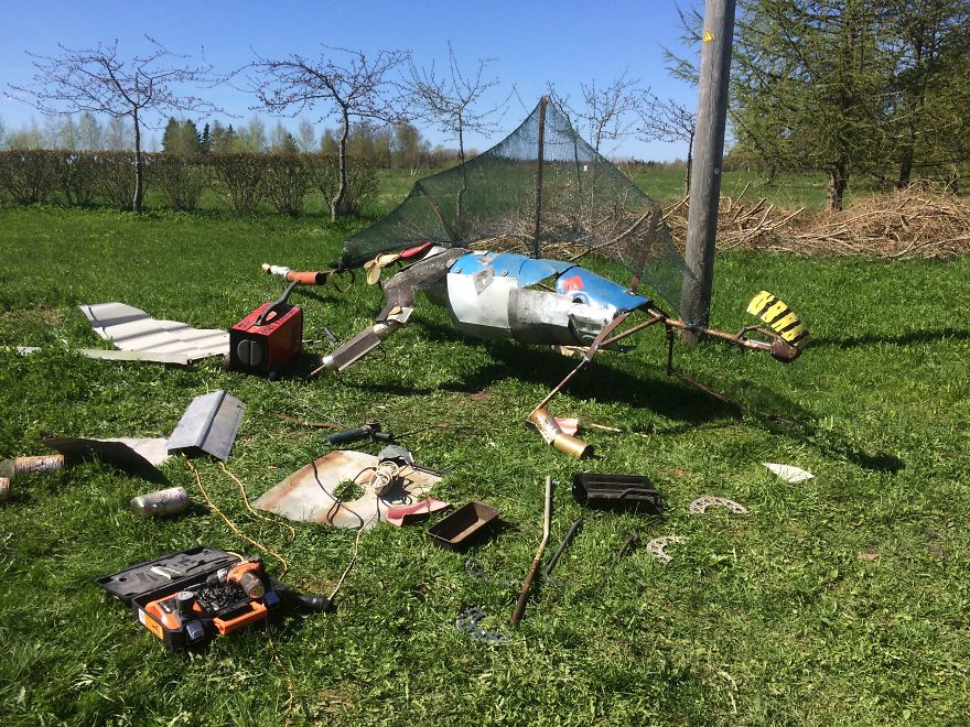 I Recycled Plastic And Scrap Metal Into A Dinosaur