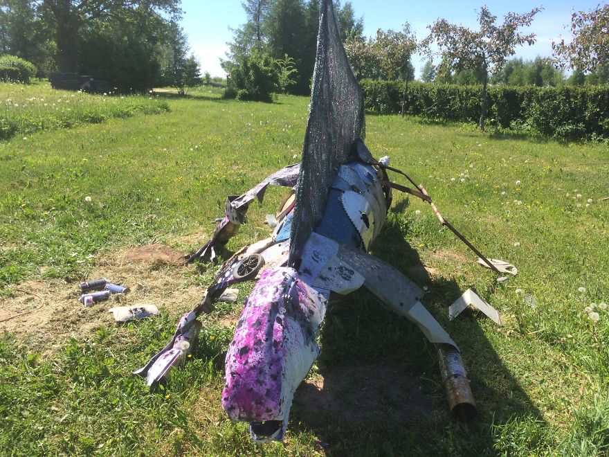 I Recycled Plastic And Scrap Metal Into A Dinosaur