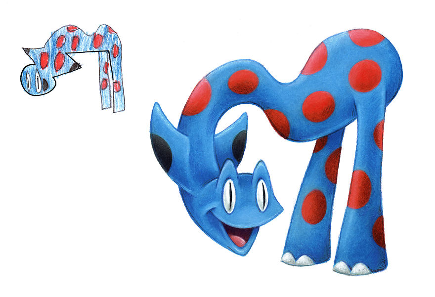 I Spent The Last 2 Years Drawing 300 Monsters Based On Kid Drawings