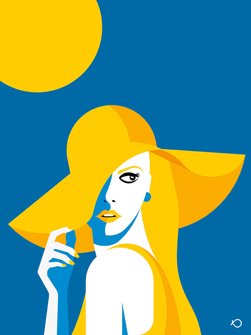 I Create Minimalist And Colorful Digital Illustrations