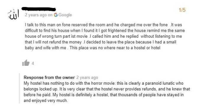 The Terrible Hostel Reviews Are Funny, But The Owner's Responses Are Hilarious The Terrible Hostel Reviews Are Funny, But The Owner's Responses Are Hilarious