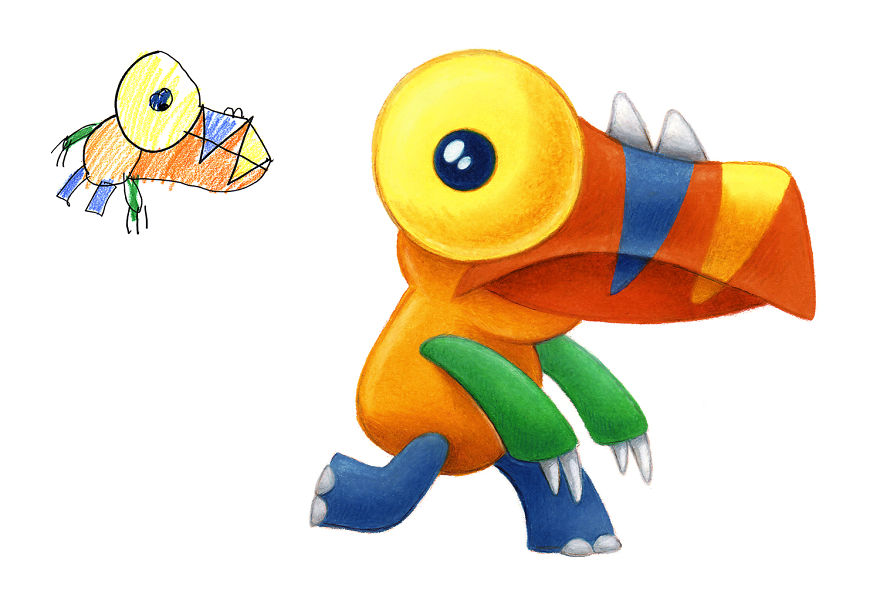 I Spent The Last 2 Years Drawing 300 Monsters Based On Kid Drawings