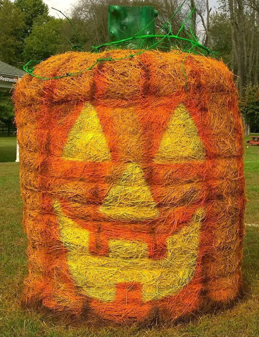 Jack O'lantern With A Stump For The Stem