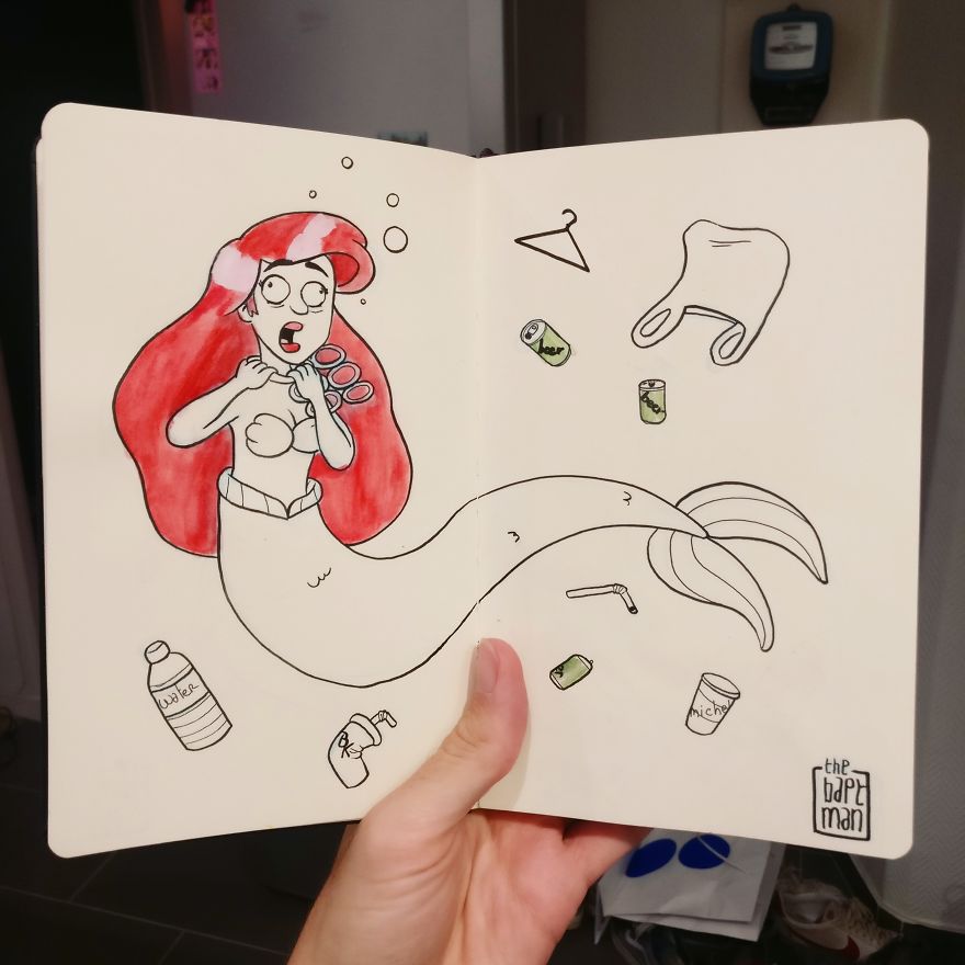 Ariel And Ocean Pollution