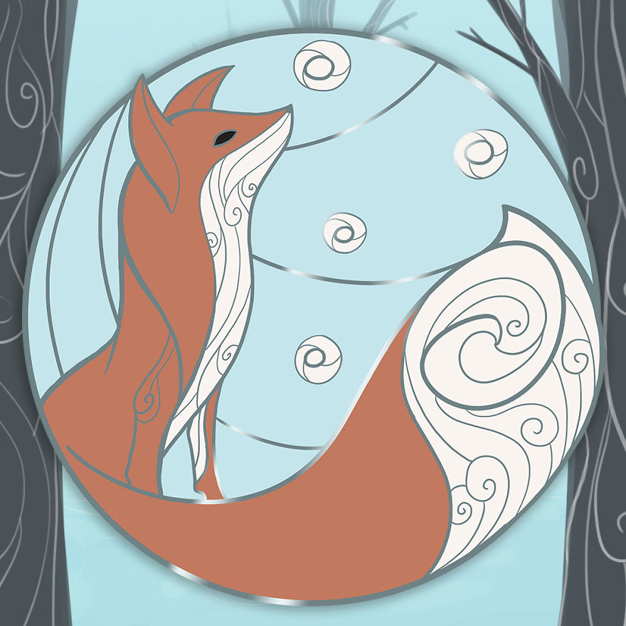 I Designed A Jewelry Collection Of Forest Animals In Surreal Winter Landscapes