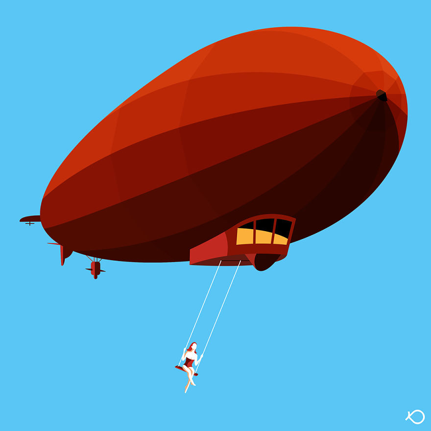 I Create Minimalist And Colorful Digital Illustrations