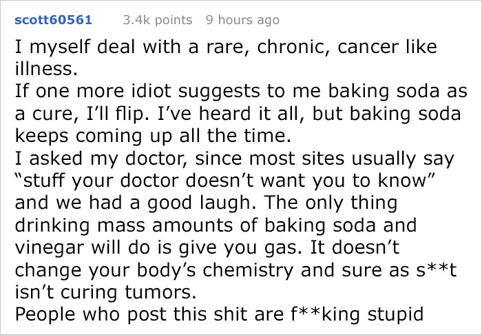 Internet User Waiting For Tumor Surgery Gets Advice From Alternative Medicine Advocate, But Someone Shuts It Down
