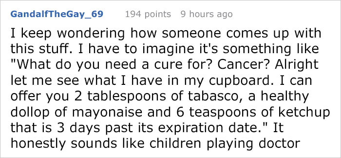 Internet User Waiting For Tumor Surgery Gets Advice From Alternative Medicine Advocate, But Someone Shuts It Down