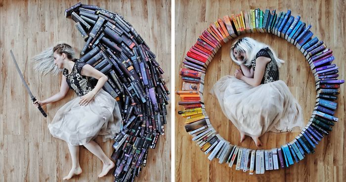 Book-Lover Turns Her Massive Library Into Art, And Her 140k Instagram Followers Approve