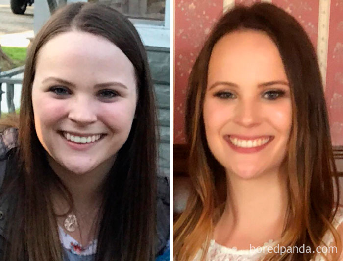 21 Lbs. 365 Days. My Official One Year Progress Pic. The Day We Closed On Our House To My Bridal Shower Exactly One Year Later. I Feel Amazing