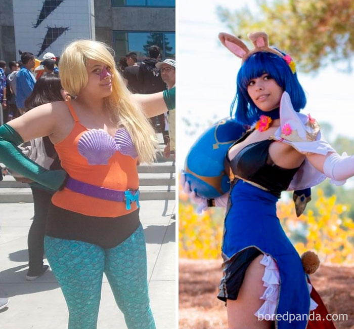 Lost 56 Lbs In 1 Year. These Pictures Not Only Show My Progress In Weight Loss, But Also My Improvement In Cosplay