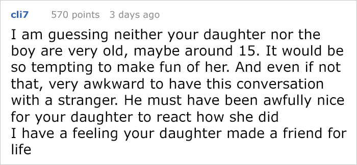 "My Daughter Started Her Period On The Bus Today. If You Are This Boy's Mom I Want To Say Thank You"