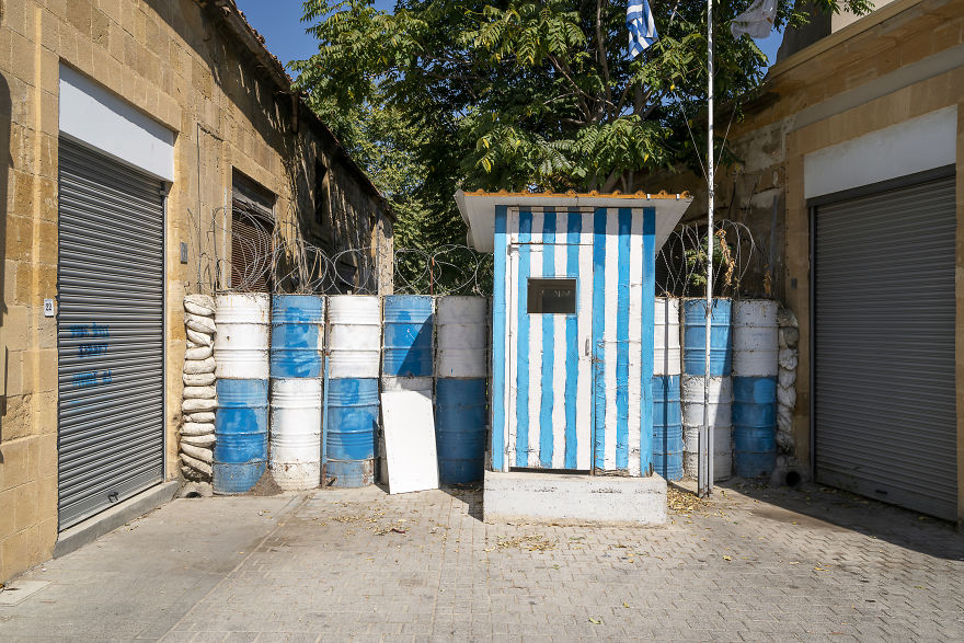 Road Block Found In The Centre Of Nicosia