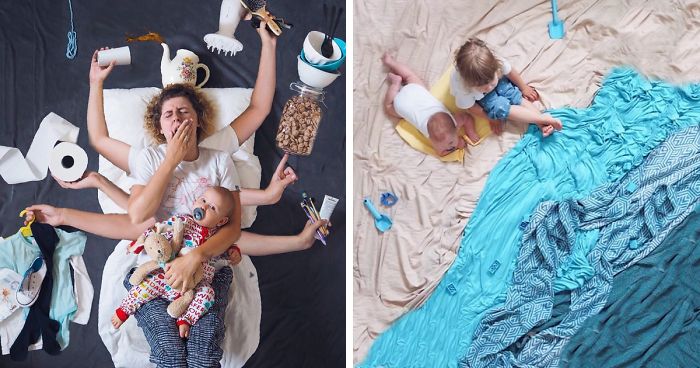 I Capture What It’s Like Being A Mom Of Two From An Unusual Perspective