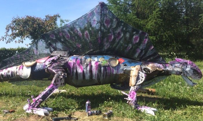 I Recycled Plastic And Scrap Metal Into A Dinosaur