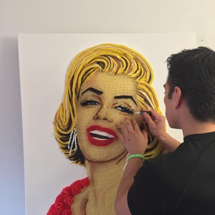 Celebrity Portraits Made Of Thousands Of Sweets