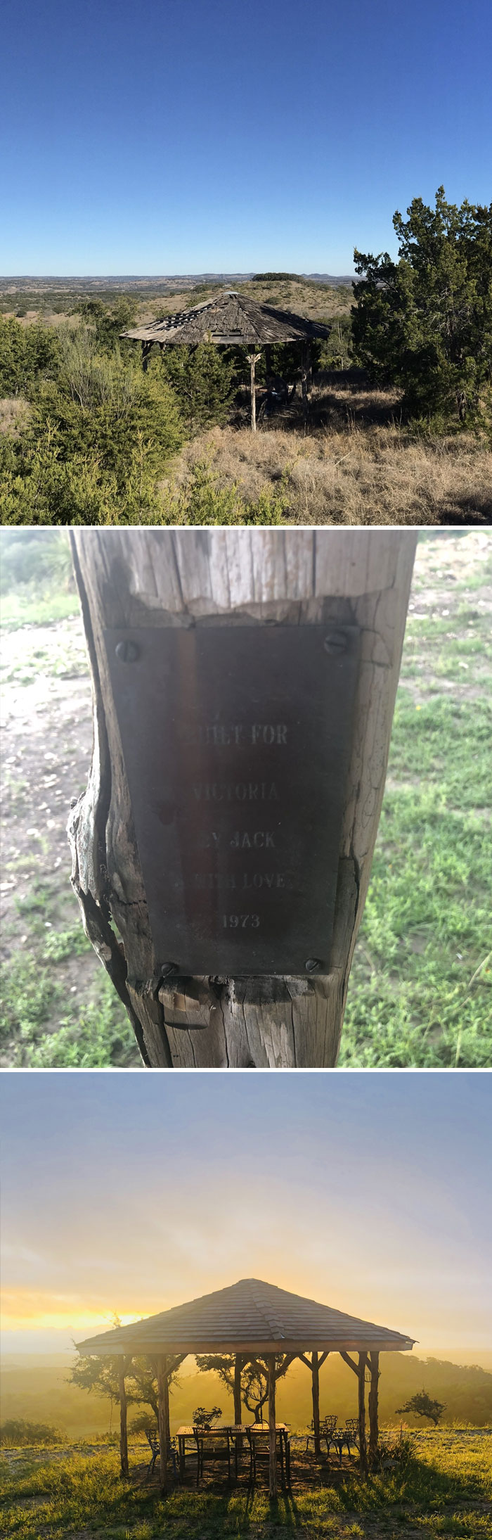 Almost Demolished This Gazebo, Then Read The Plaque And Decided To Restore It. Victoria Sold Us The Ranch After Jack Died In 2016