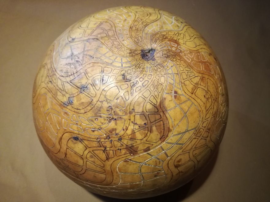 I Carved A Unique Lamp Out Of An African Fruit I Carved A Unique Lamp Out Of An African Fruit