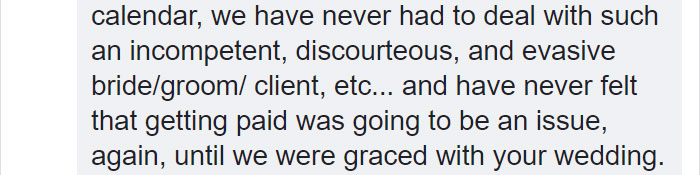 Bride Posts Rude Comment About Event Planning Company So They Reveal All The Details