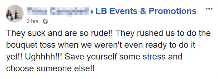 Bride Posts Rude Comment About Event Planning Company So They Reveal All The Details Bride Posts Rude Comment About Event Planning Company So They Reveal All The Details